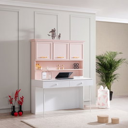 Hanah Home Escritorio de Estudio Rosa y Blanco